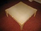 Coffee Table (Â£15) Bare Wood Glass Top Coffee Table, ....